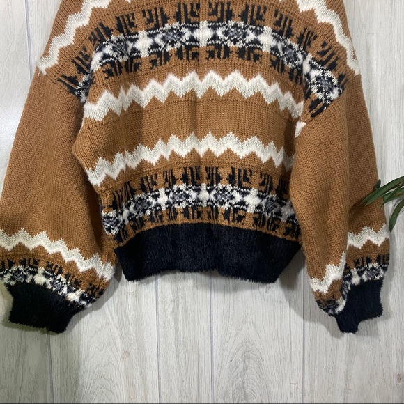 Ann Taylor Cropped Fair Isle Cardigan size XL - Picture 8 of 11